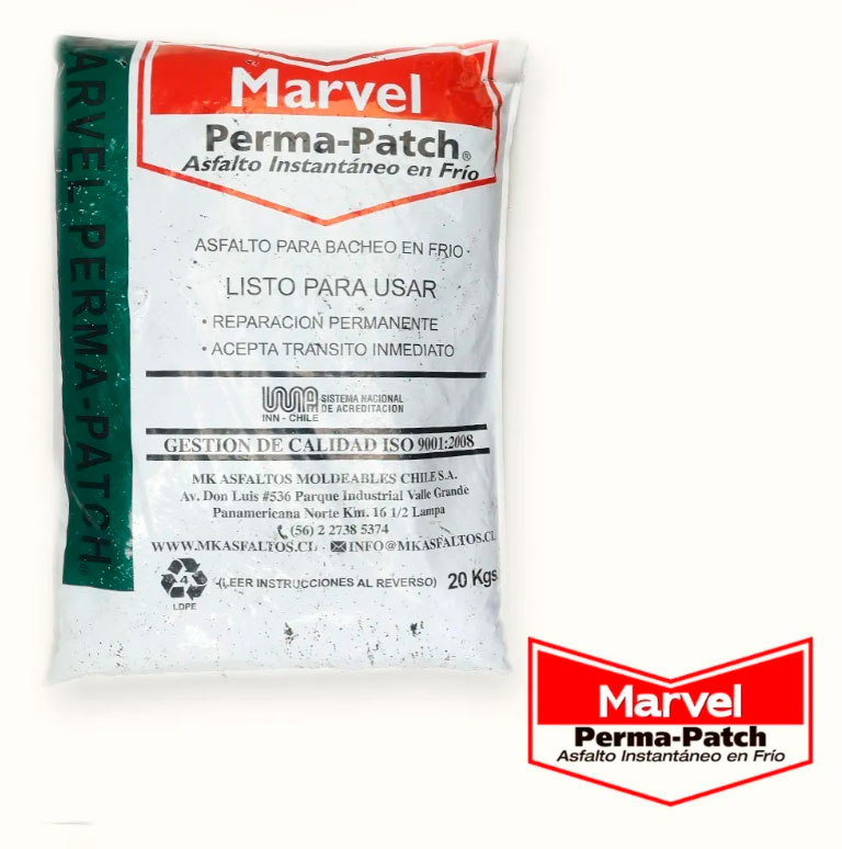 Asfalto En Frió Marvel Perma Patch Formato 20 Kl Original – asfalto en frio